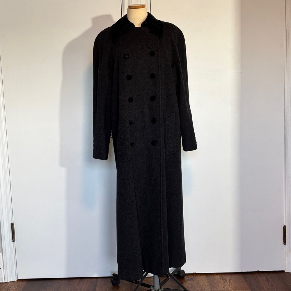Anne Klein Black ll Double-Breasted Coat